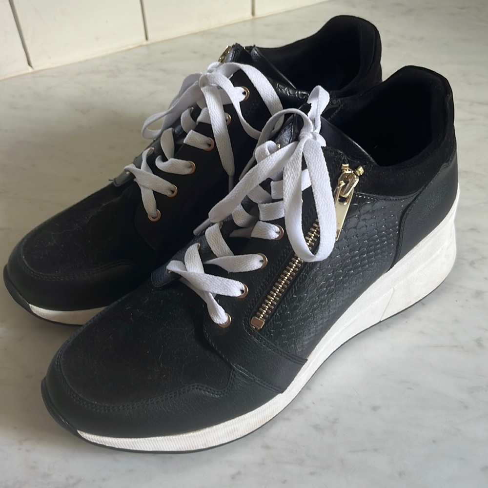 Aldo high top sneakers black size 10 platform